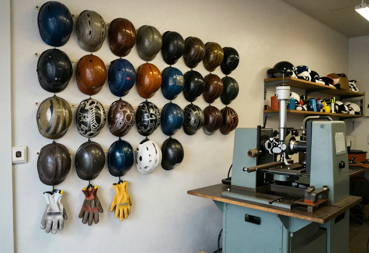Interior de un local con elementos de seguridad y orden