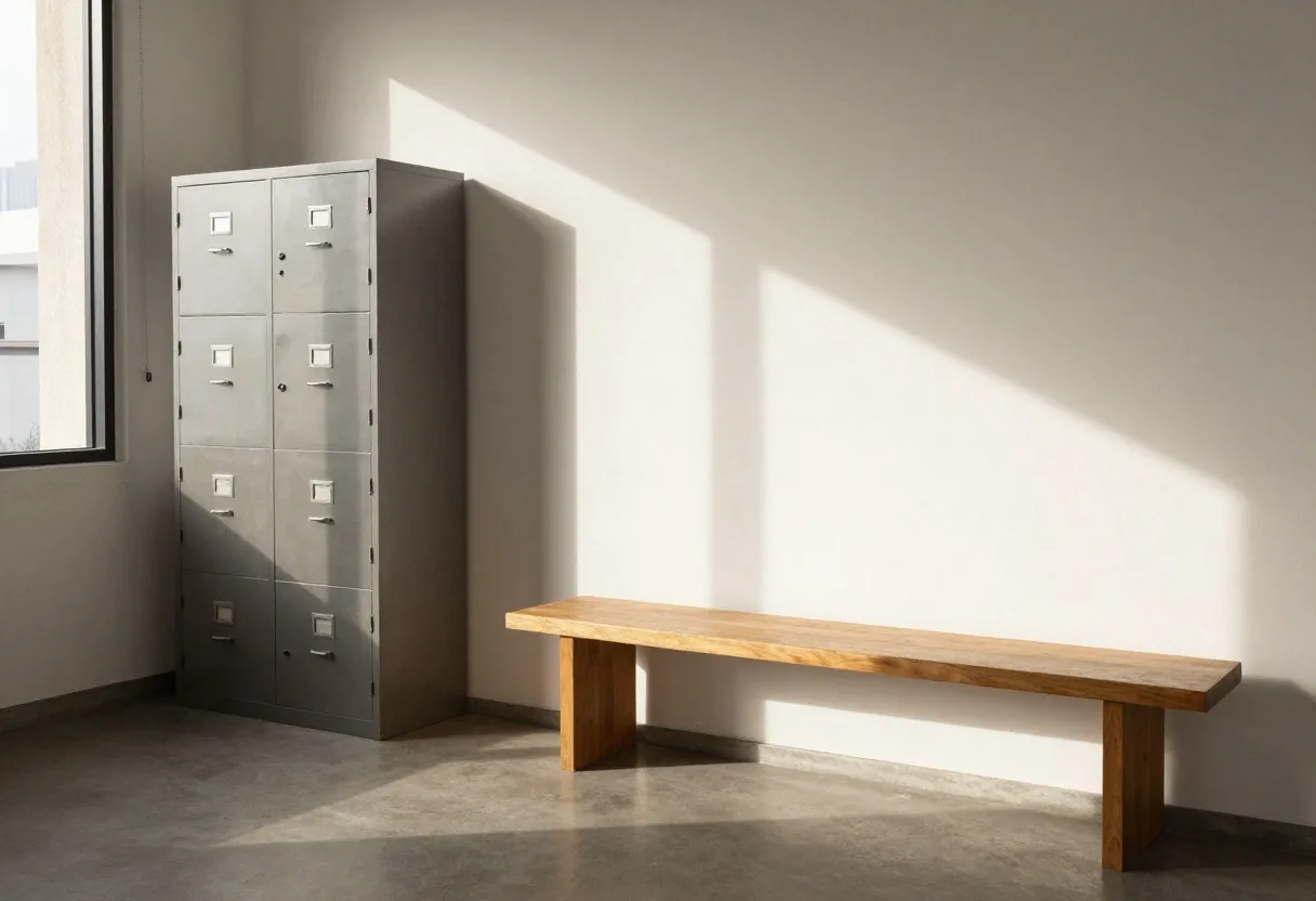 Estantería de archivo con legajos y carpetas de personal