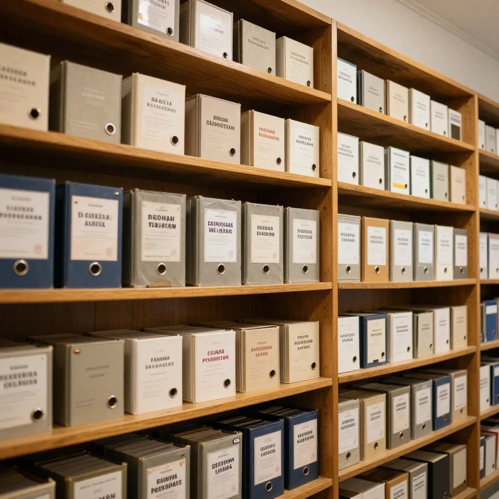 Archivo con biblioratos de consulta laboral