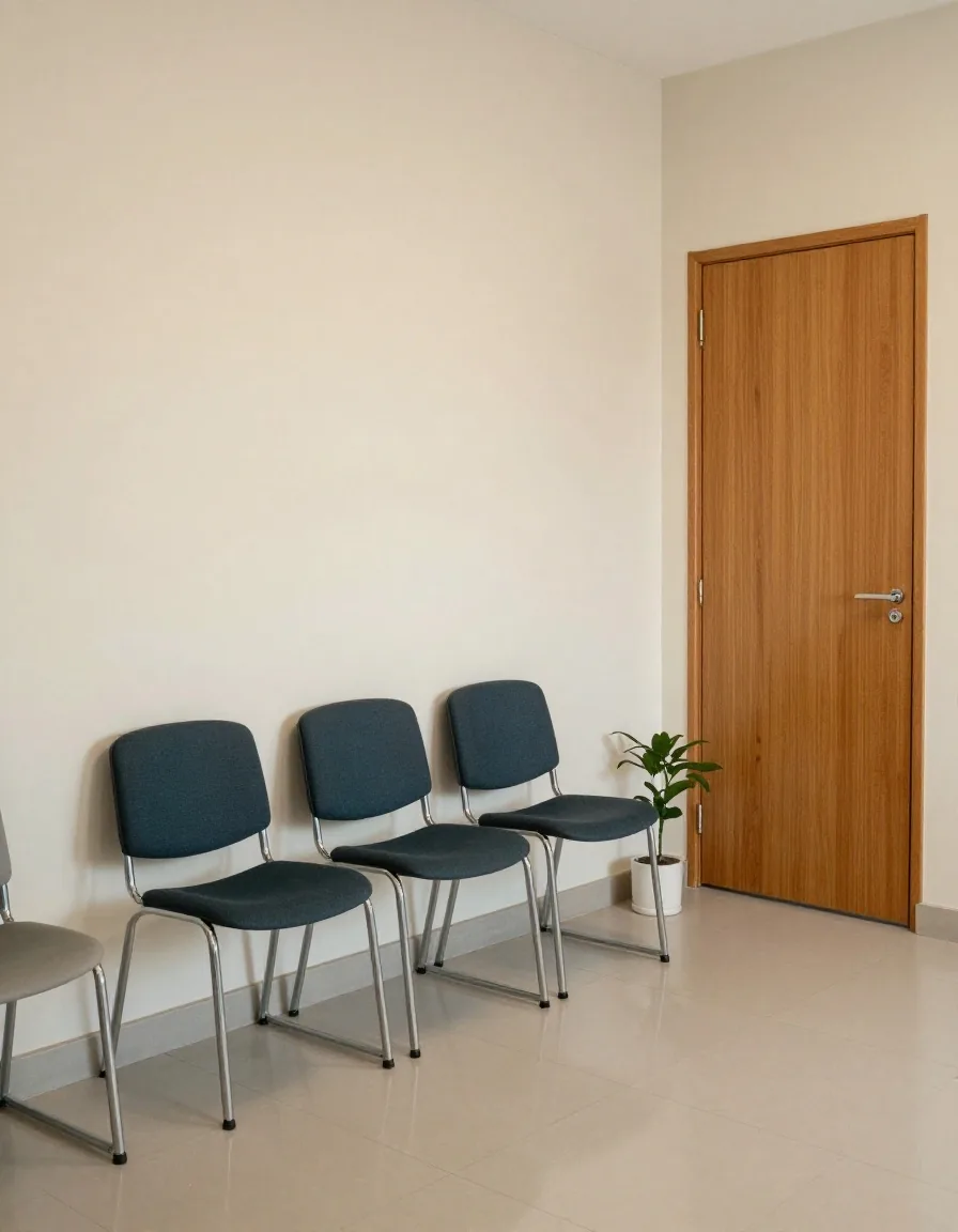 Estantes de archivo con carpetas de consultas en una oficina